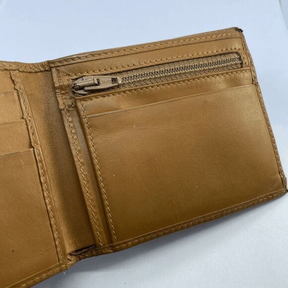 Authentic CELINE Paris Brown Coated Canvas & Leather Basic Slim Bifold Wallet - Picture 10 of 11